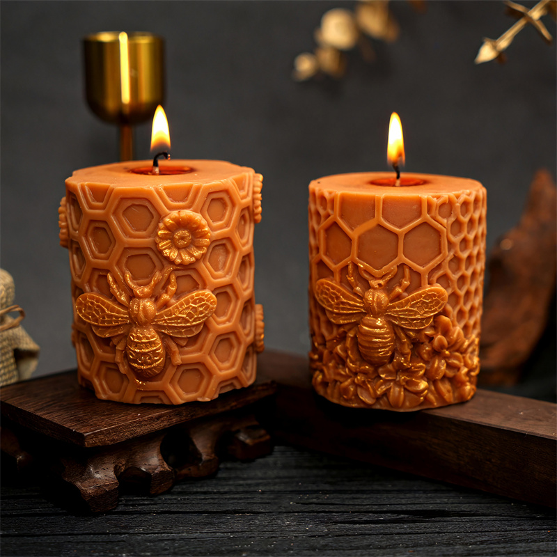 3D Printing Vase - 3D Honeycomb Column Silicone Candle Mold