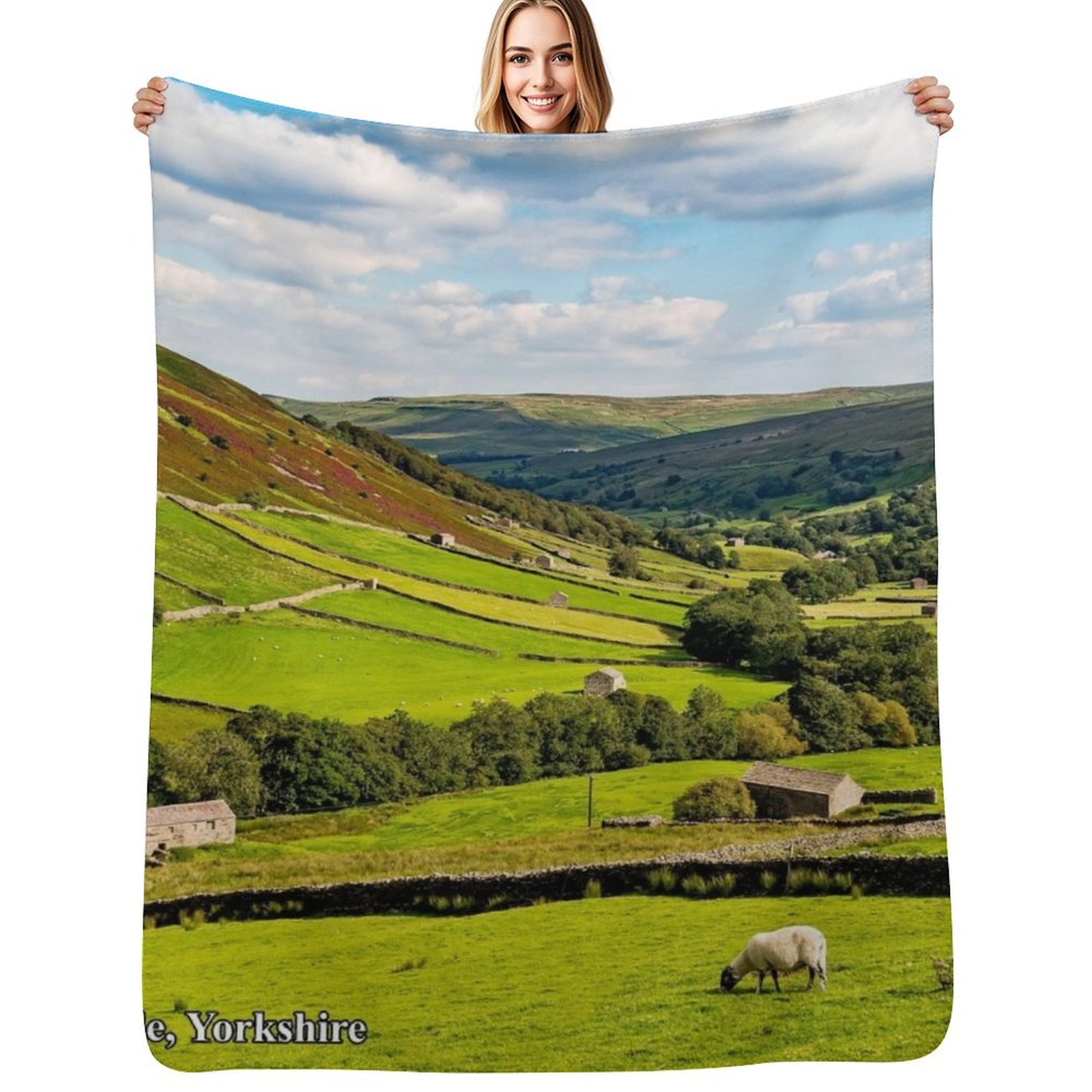 3D Printing Yorkshire - Yorkshire Dales Throw Blanket Soft Plush