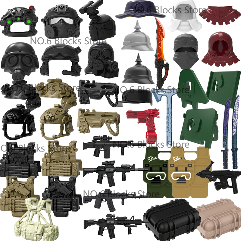 3D Printing Lego Bricks - Military Figure Accessory Building Blocks 3D