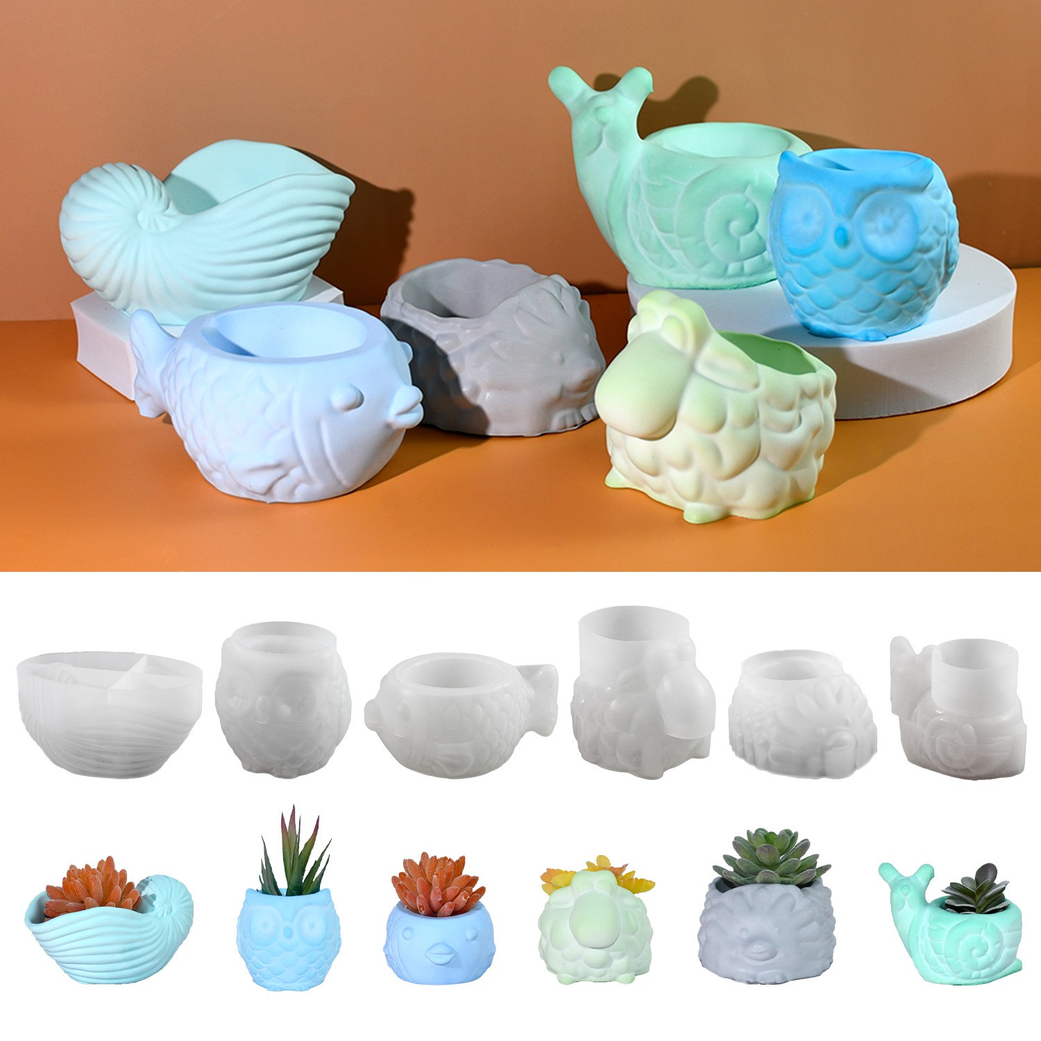 3D Animal Flower Pot Silicone  - đánh giá và giá 3D Printing Vase