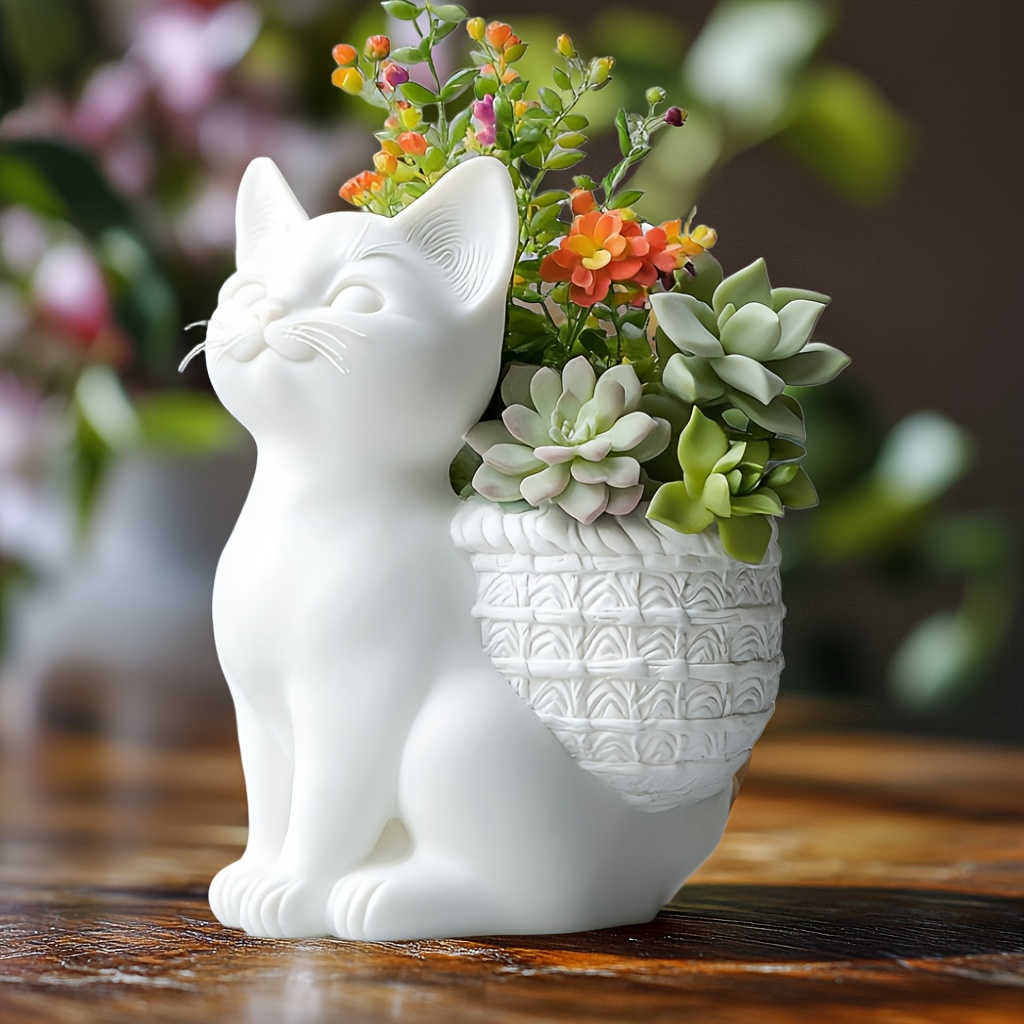 DIY 3D Squatting cat succulent - đánh giá và giá 3D Printing Vase