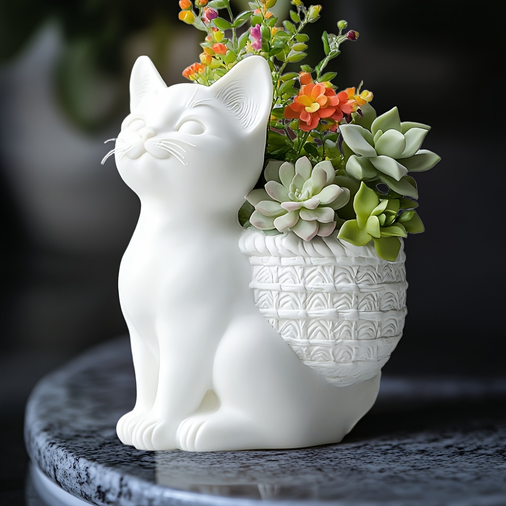 DIY 3D Squatting cat succulent - đánh giá và giá 3D Printing Vase