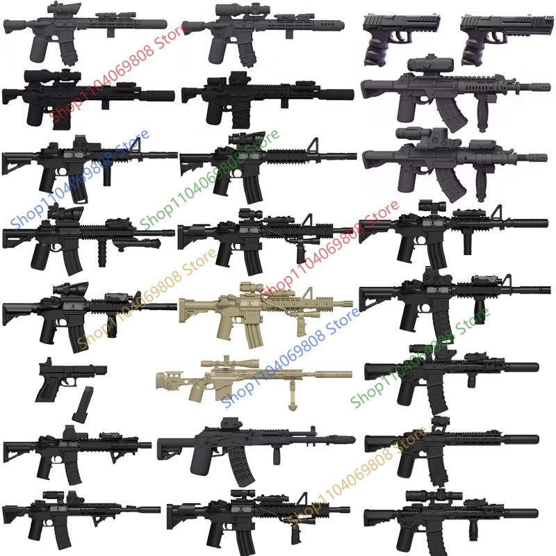 Military Soldiers Figures Gun  - đánh giá và giá 3D Printing Lego Bricks