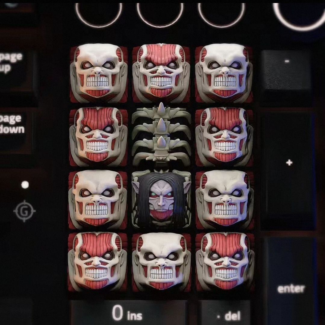 NEW Attack on Titan Co branded - đánh giá và giá 3D Printing Keycaps