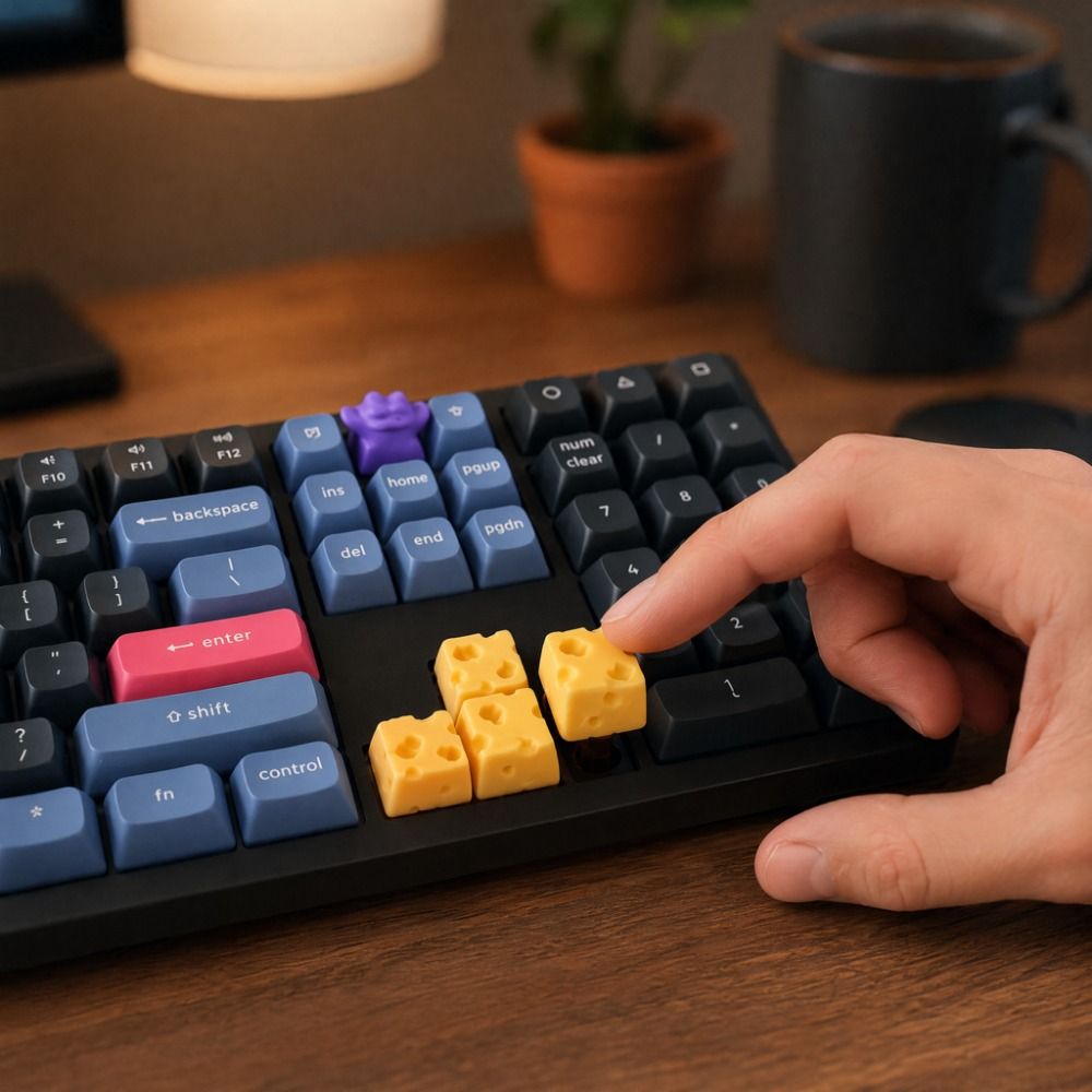 4pcs 3D Printing Chesse Cake K - đánh giá và giá 3D Printing Keycaps